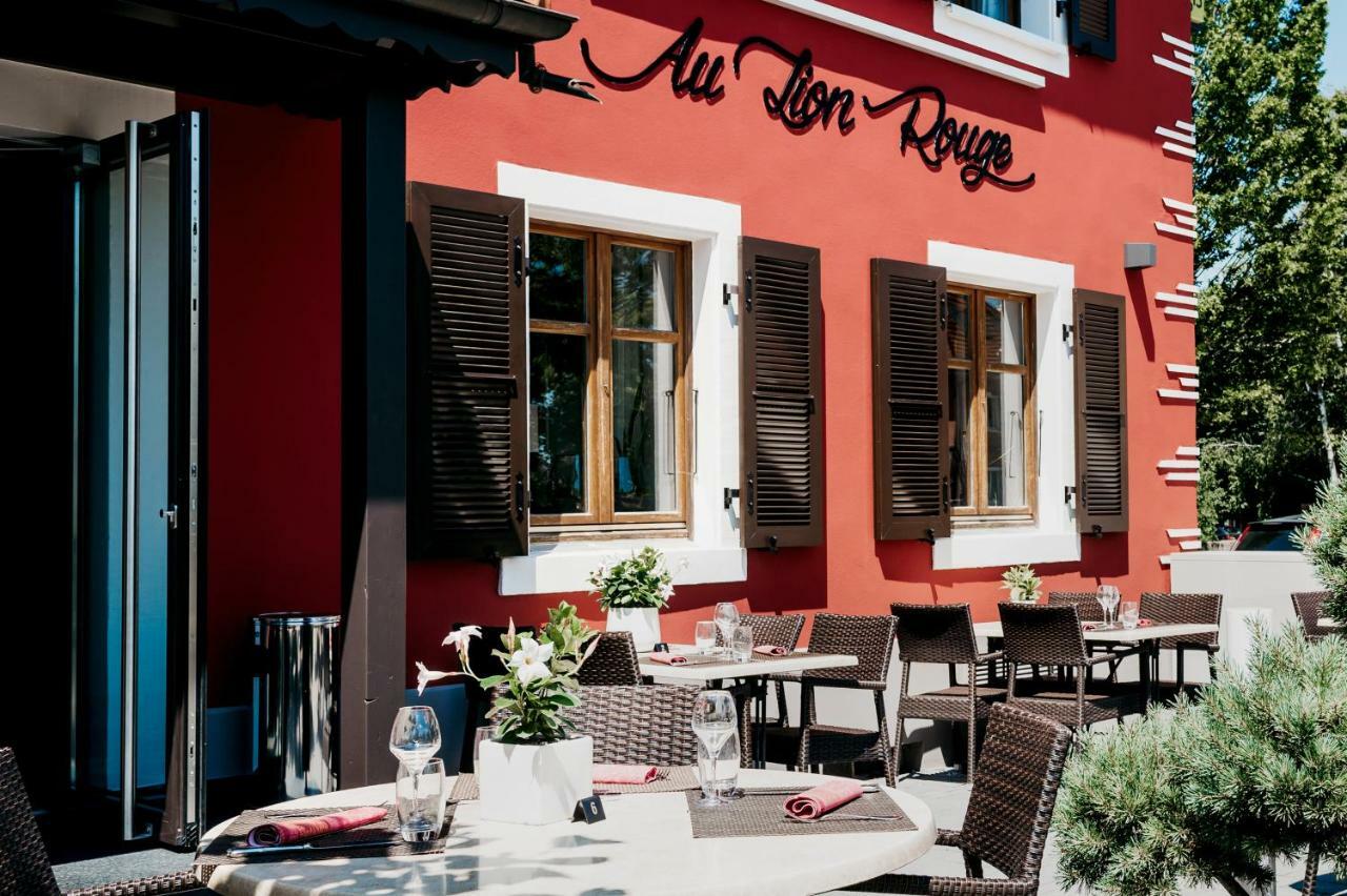 Logis Hotel Restaurant Au Lion Rouge Bartenheim Luaran gambar